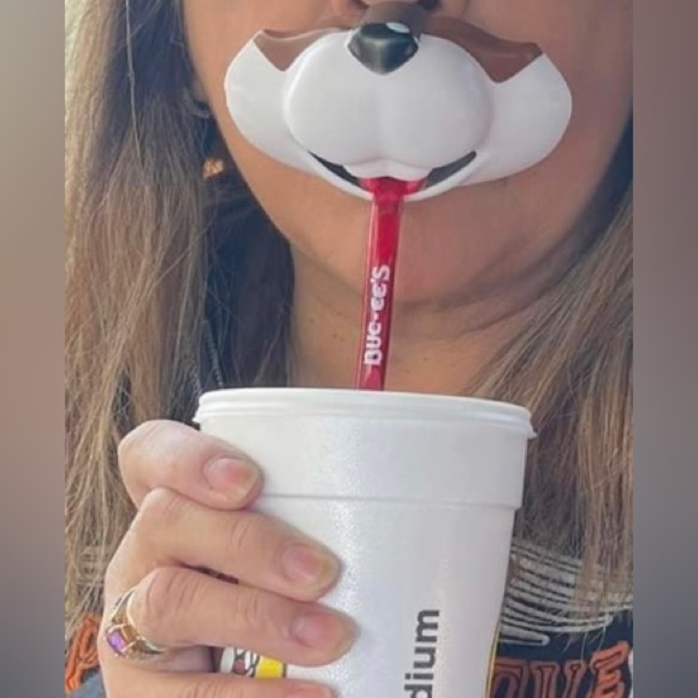 Fun Buc-ees Face Straw!! Must Have for Buc-ees Lovers!! - NWT